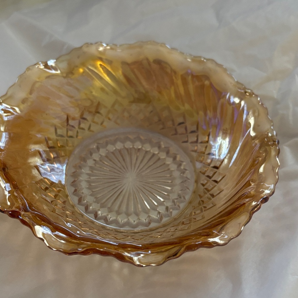 Iridescent Glass Decorative Bowl